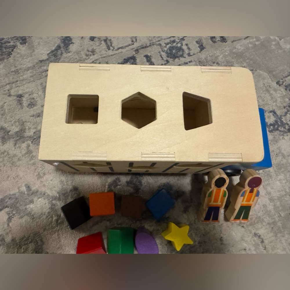 Melissa & Doug Shape-Sorting Dump Truck Wooden Toy - Picture 12 of 15